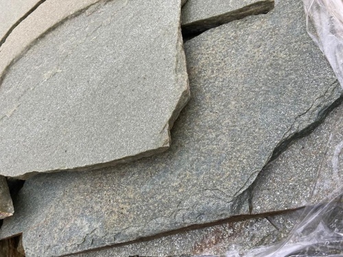 Плитняк златолит зелёный для цоколя, отмостки купить в Кусе