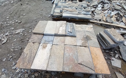 Плитка пилёная златолит Уральский для цоколя, отмостки купить в Кусе