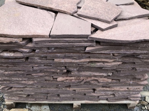 Плитняк лемезит бордовый для облицовки цоколя 20-25 мм  купить в Кусе