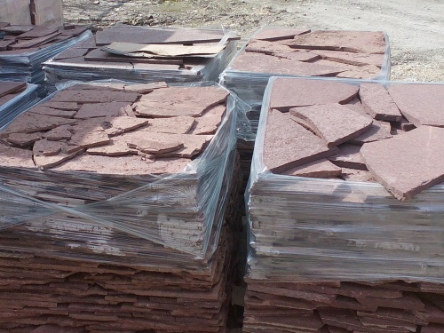 Плитняк лемезит бордовый для облицовки цоколя 20-25 мм  купить в Кусе