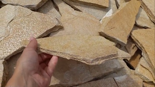 Плитняк златолит жёлтый для фасада 1,5-3 см купить в Кусе