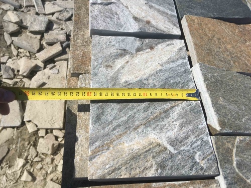 Плитка пилёная златолит Уральский для цоколя, отмостки купить в Кусе